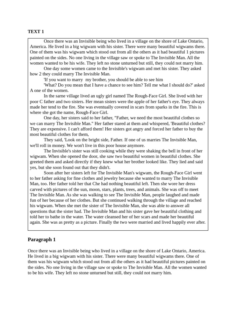 The Invisible Man and Rough-Face Girl | PDF | Superman | Characters Created