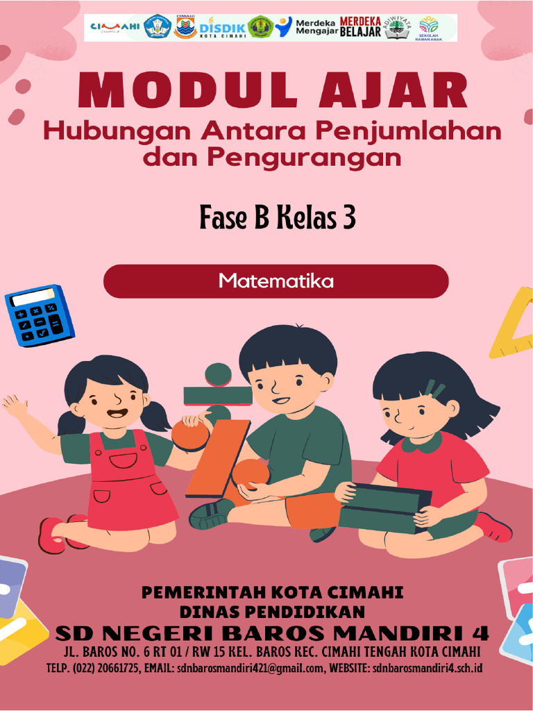 Modul Ajar Matematika Kelas 3 Fase B SDN Baros Mandiri 4 | PDF