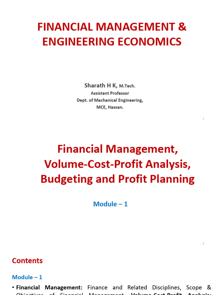 Financial Management & Engineering Economics | PDF | Economics ...