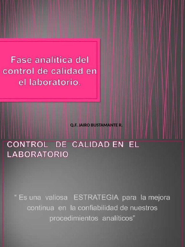 Clase 5 Tecnicas de Control de Calidad en La Industria Farmaceutica | PDF