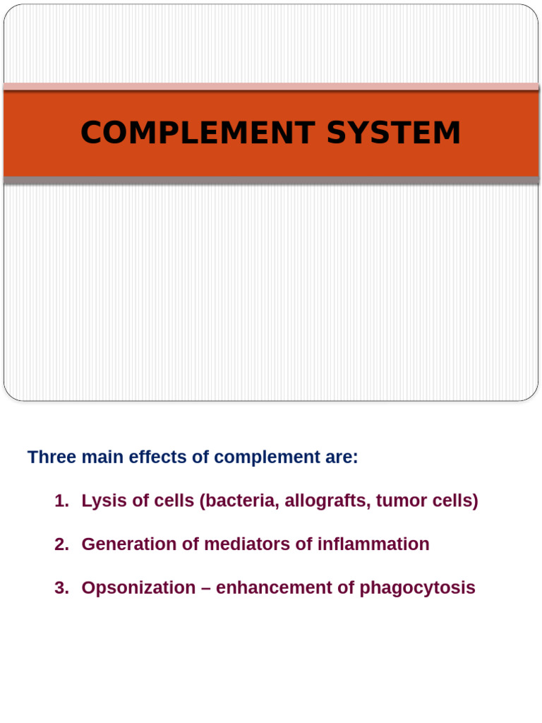 Complementsystem B 160908184309 | PDF | Complement System | Immunology