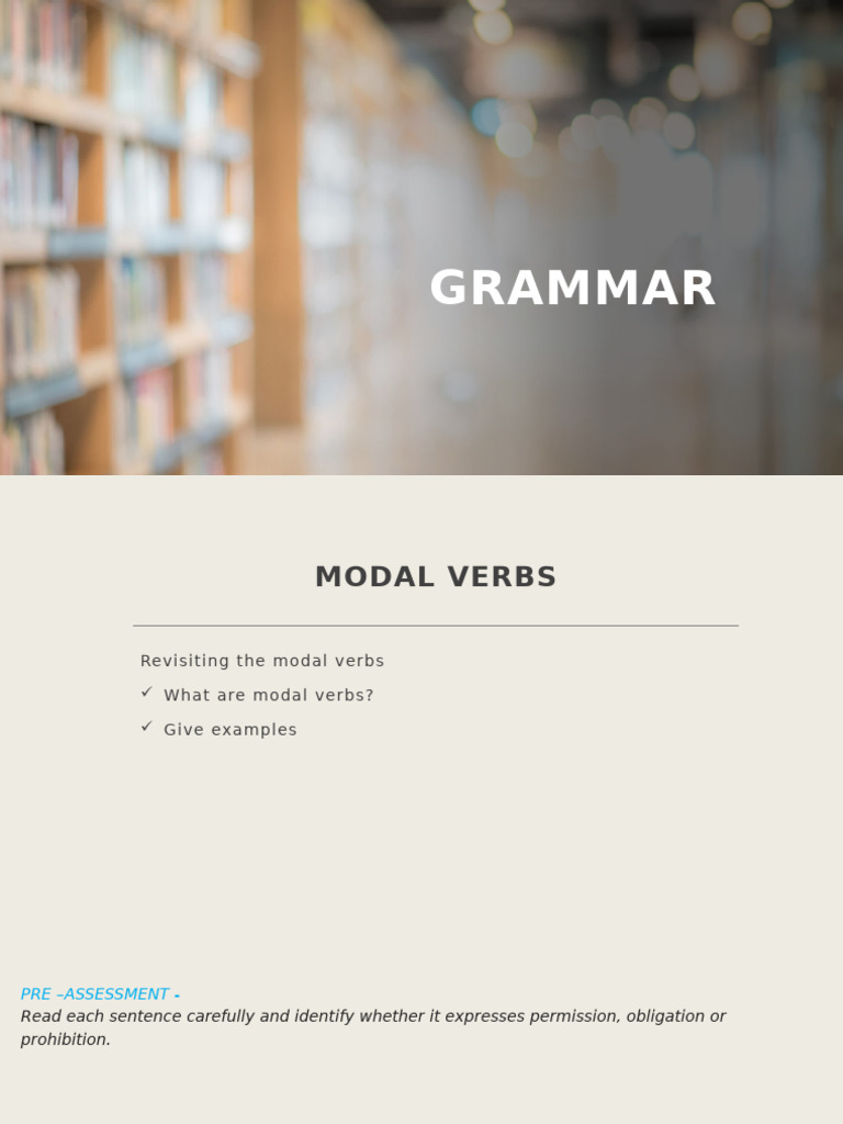 Understanding Modal Verbs in English | PDF | Verb | Semantic Units