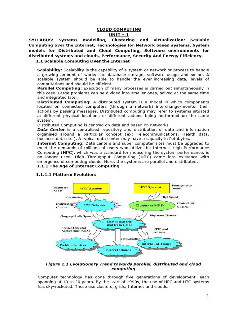 Cloud Computing Unit 1 to Unit 5 Material | PDF | Random Access Memory ...