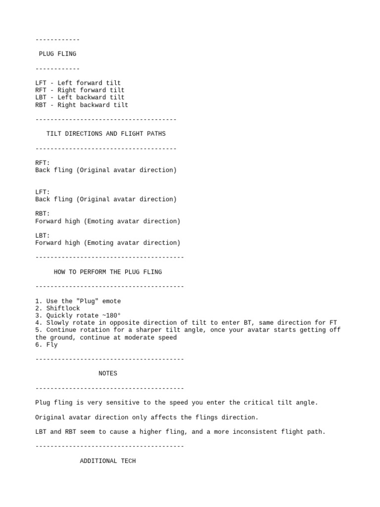 Plug Fling | PDF