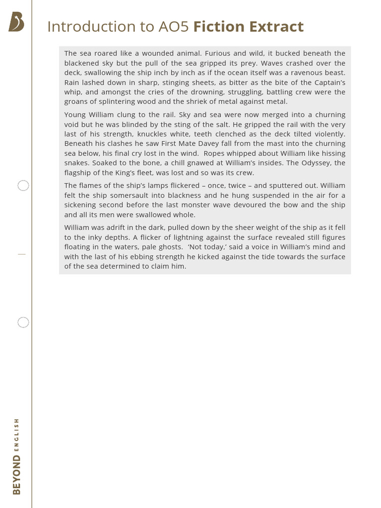Dramatic Fiction Extract: Shipwreck Survival | PDF