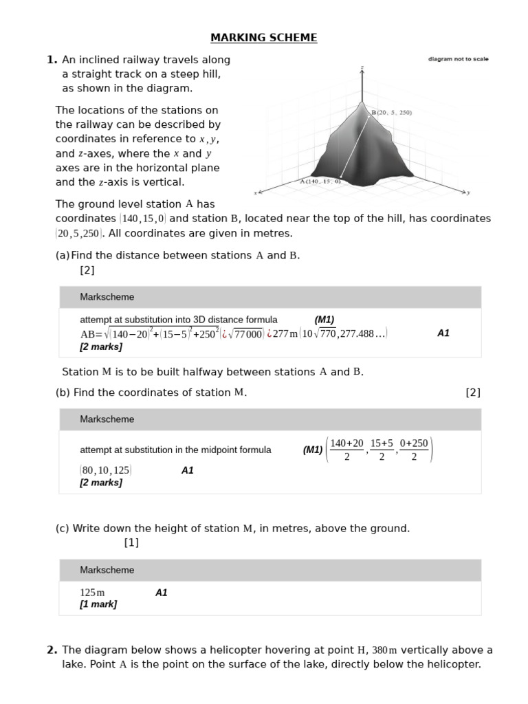 3D Distance and Geometry Problems | PDF | Area | Geometry