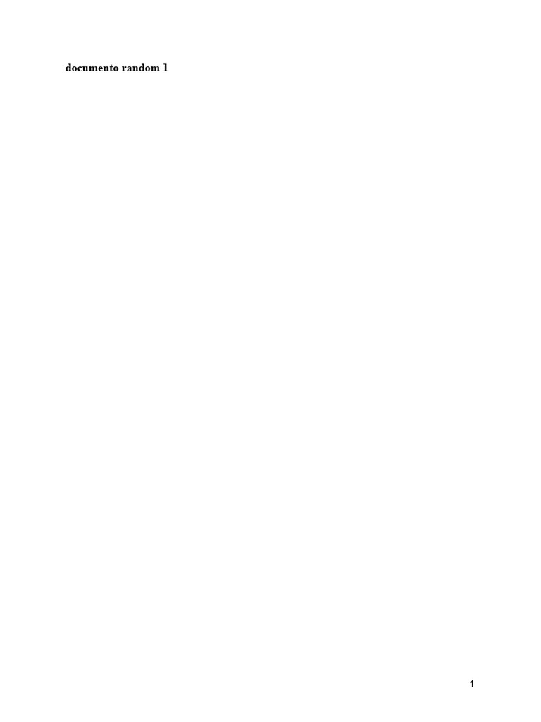 Documento Random | PDF