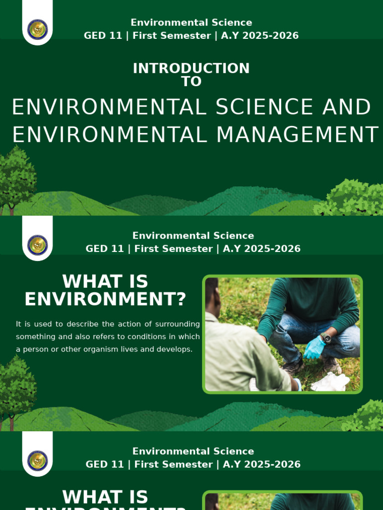 Introduction to Environmental Science | PDF | Natural Environment | Policy