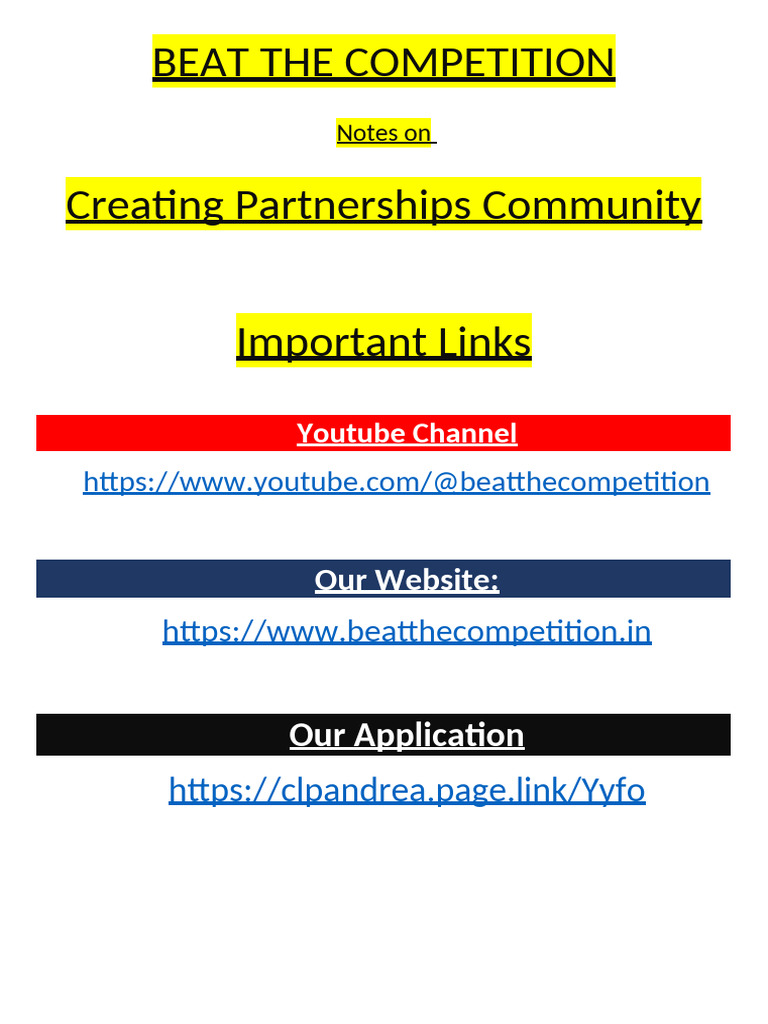 Creating Partnerships With Community | PDF