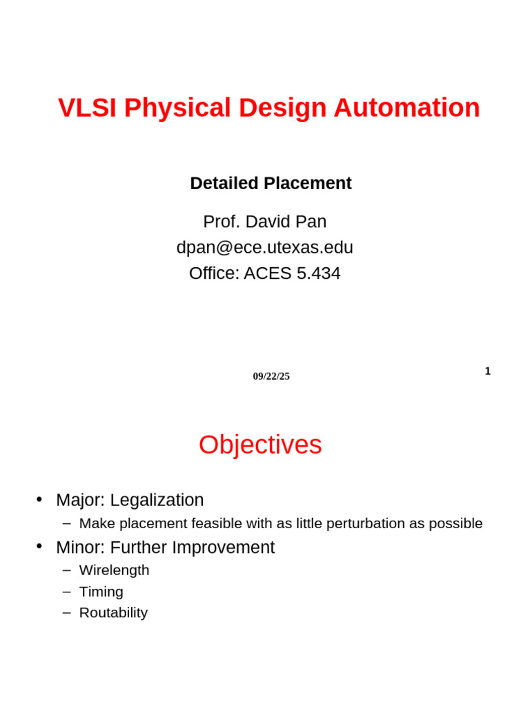 VLSI Placement Techniques Overview | PDF | Dynamic Programming | Diffusion