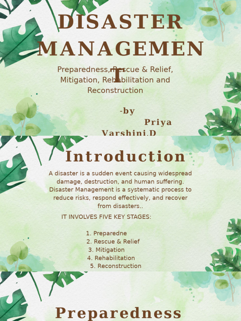 Disaster Management: Key Stages Explained | PDF