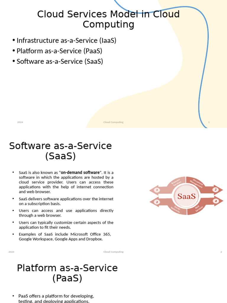 Understanding Cloud Computing Models | PDF | Cloud Computing | Software ...