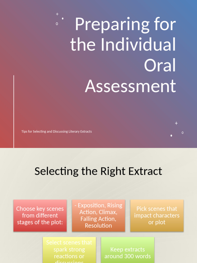 Tips for Individual Oral Assessment | PDF | Human Communication | Cognition
