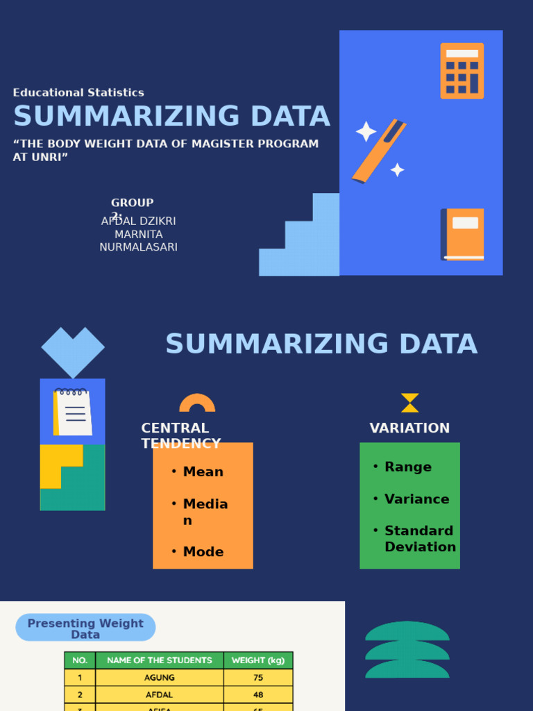 Body Weight Data Analysis at UNRI | PDF | Variance | Median