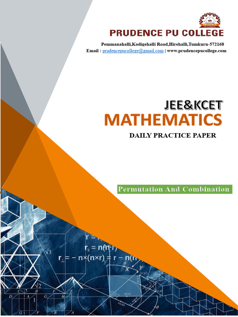 Daily Practice Paper on Permutations | PDF | Permutation | Discrete ...