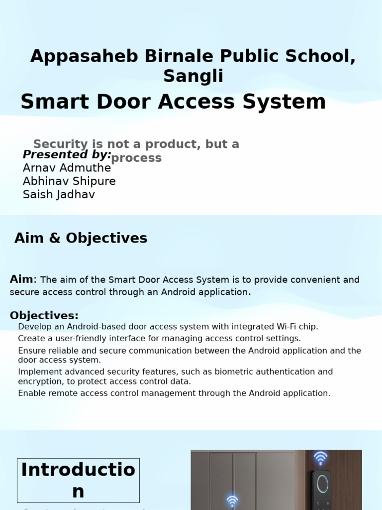 Smart Android Door Access System | PDF | Access Control | Biometrics