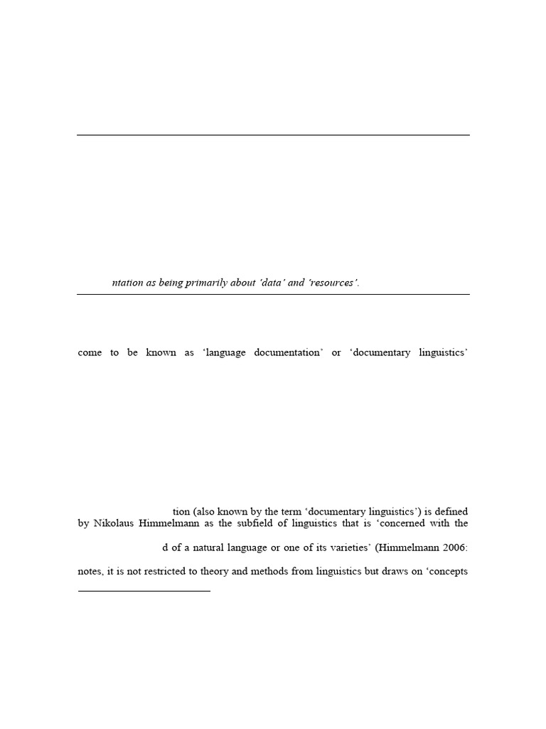 Evolution of Language Documentation | PDF | Linguistics | Metadata