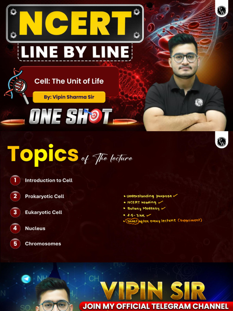 Cell The Unit of Life Notes | PDF