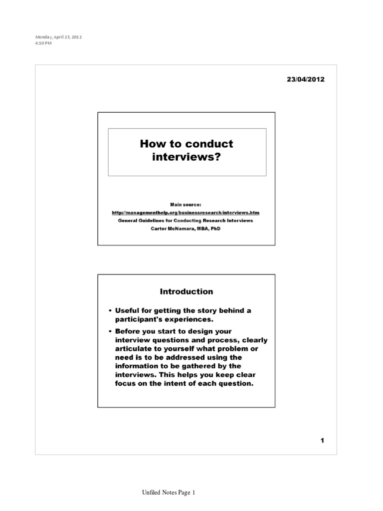 01 How To Conduct Interview | PDF