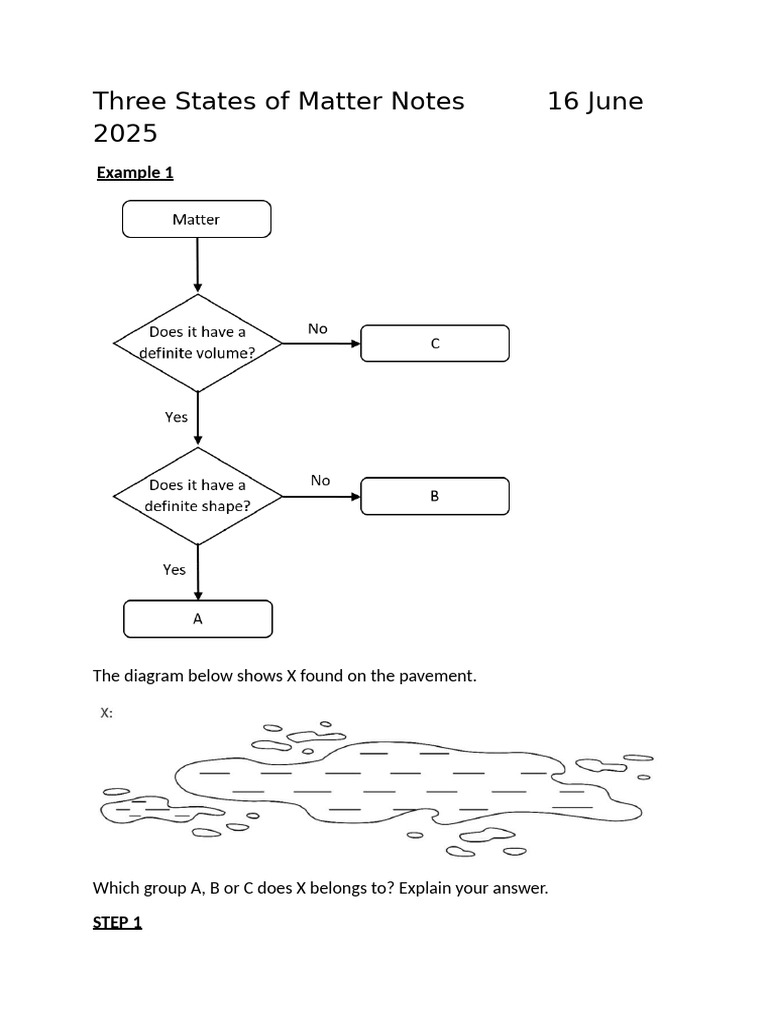 Three States of Matter Notes 16 June 2025 | PDF | Volume | Space