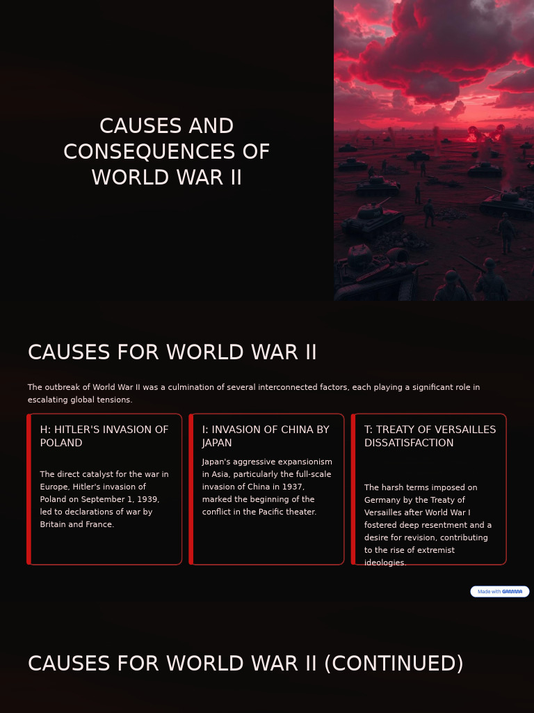 Causes and Consequences of World War Ii | PDF | World War II | Axis Powers