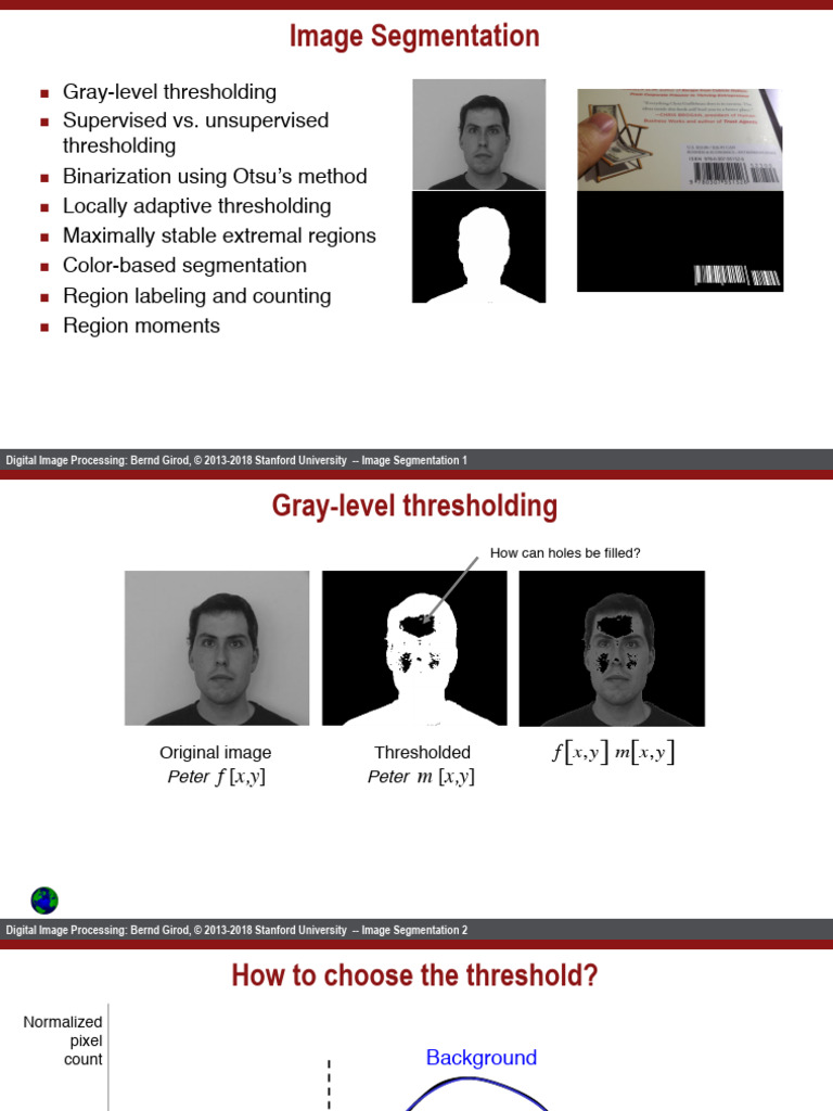 Thresholding Techniques in Image Segmentation | PDF | Image ...