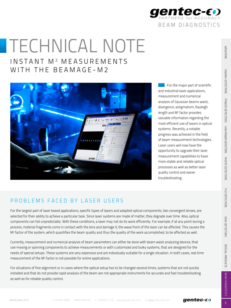 Real-Time Laser Beam Diagnostics System | PDF | Optics | Laser