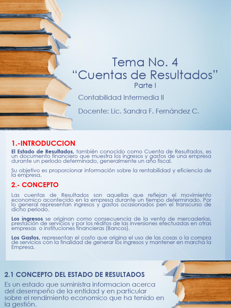 Cuentas de Resultados en Contabilidad | PDF | Estado de resultados ...