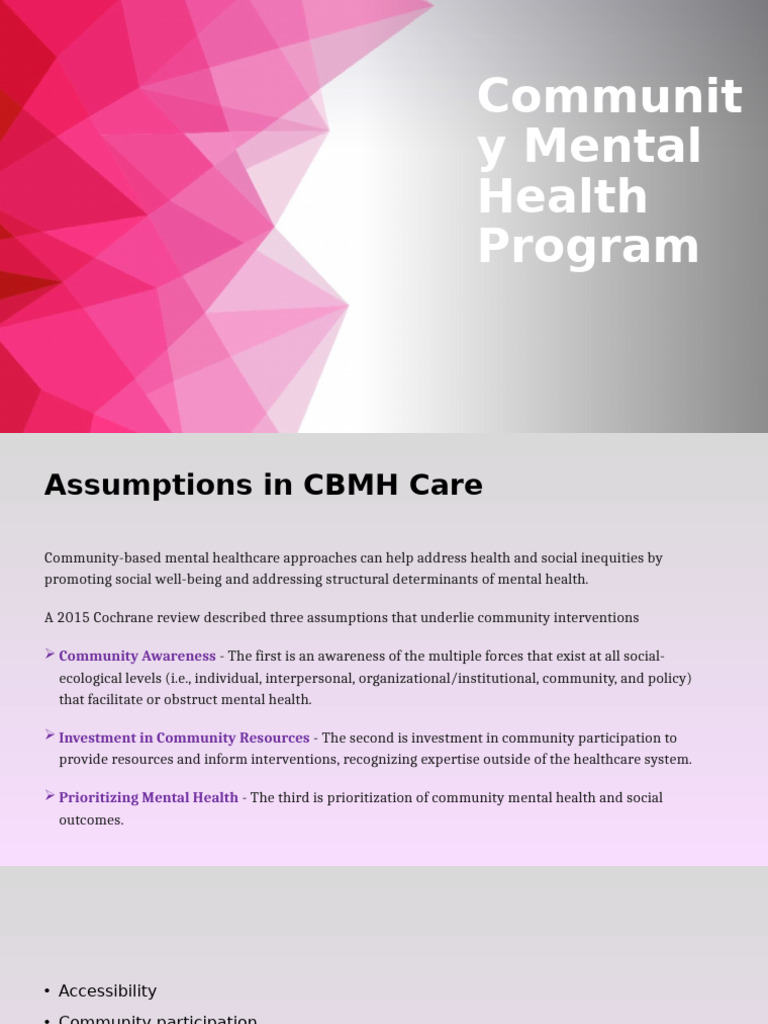 Community Mental Health Program Insights | PDF | Mental Health | Medicine
