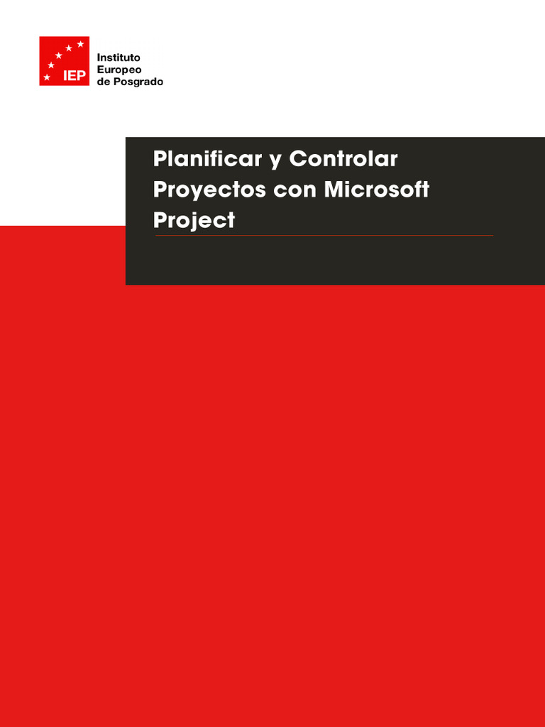 IEP-PCMP U1 | PDF | Gestión de proyectos | Microsoft Excel