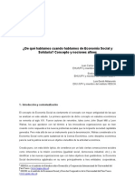 De Qué Hablamos Cuando Hablamos de Economía Social y Solidaria - Concepto y Nociones Afines