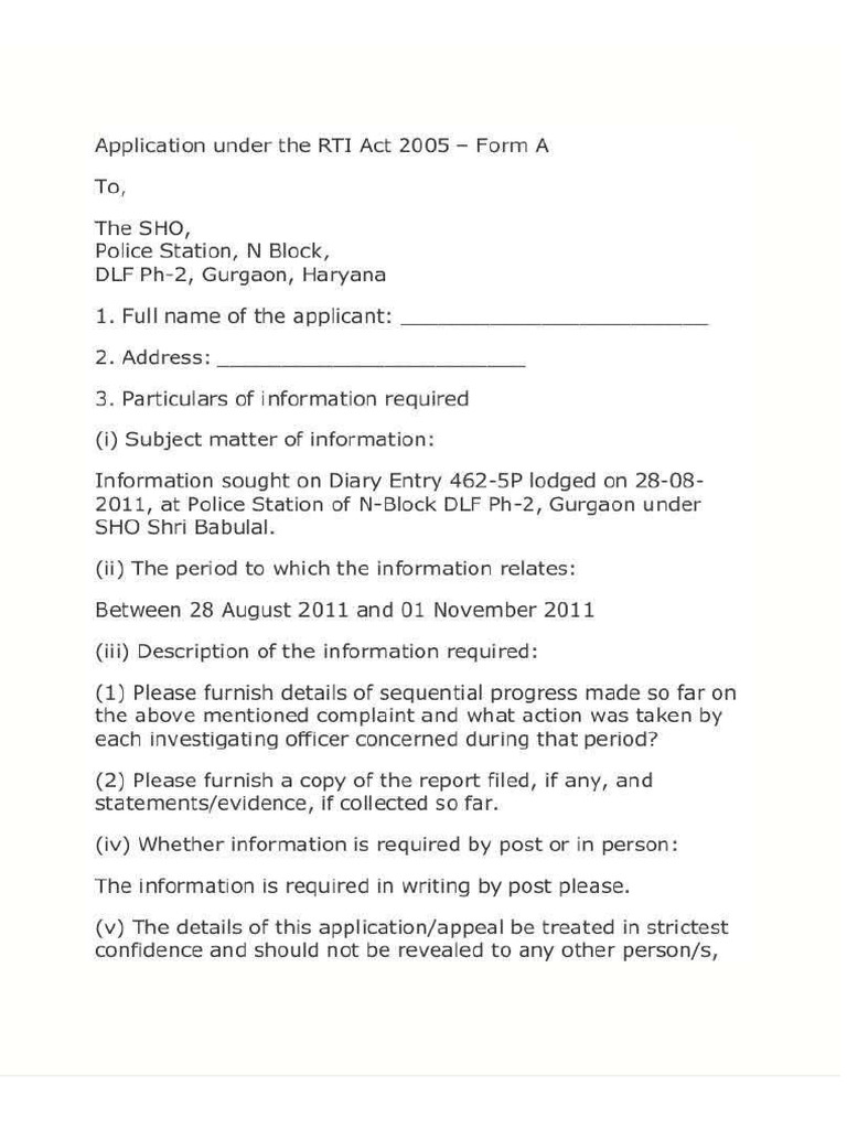 WWW Scribd Com Document 528562251 Application Under RTI 156 3 Police ...