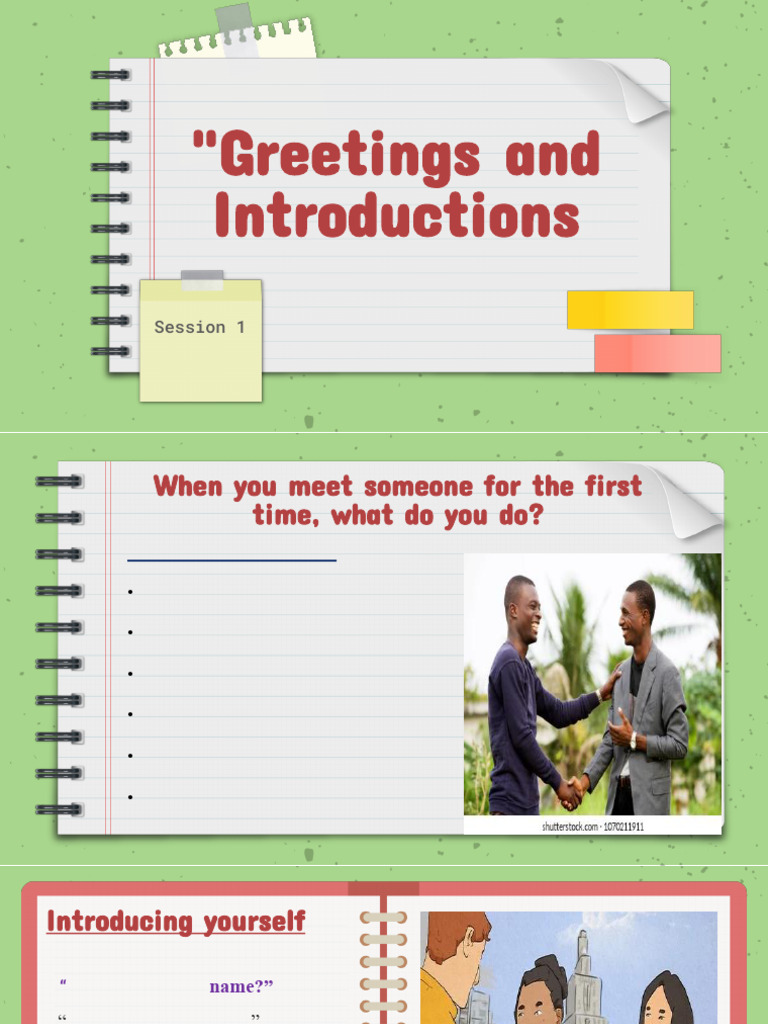 Greetings and Introductions Guide | PDF