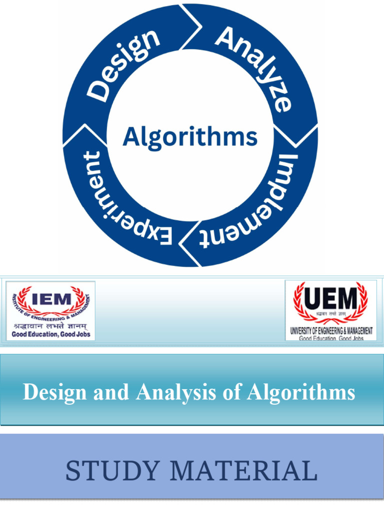 Design & Analysis of Algorithms Guide | PDF | Algorithms And Data ...