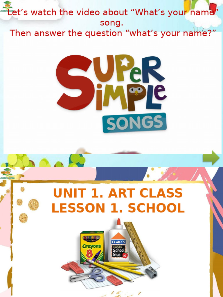 Unit 1 Lesson 1: School Supplies | PDF