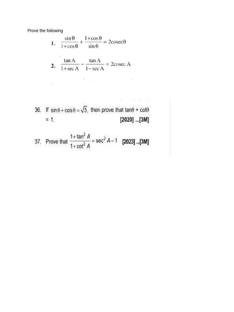 Trigo Sheet | PDF