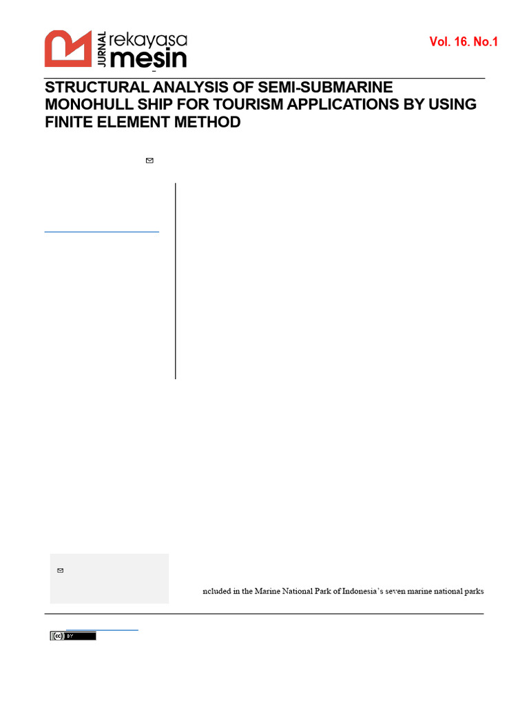 Structural Analysis of Tourism Monohull Ship | PDF | Strength Of ...
