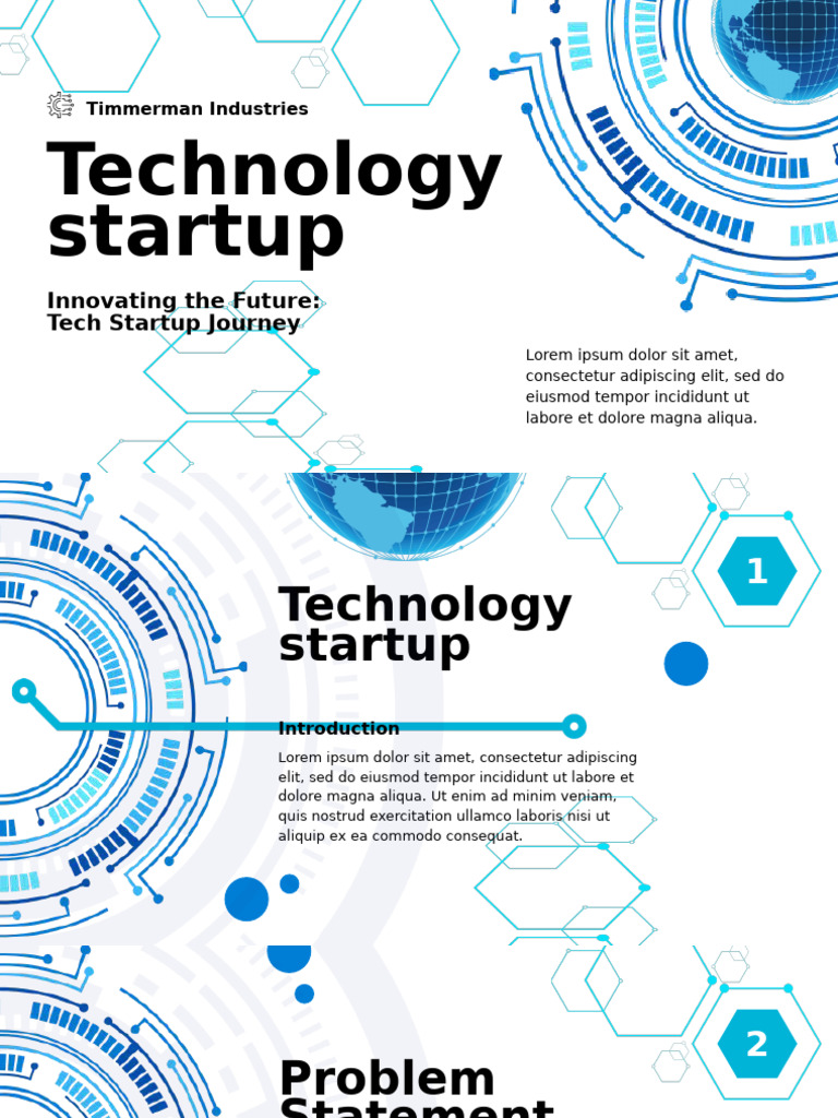 White and Blue Futuristic Technology Startup Presentation | PDF