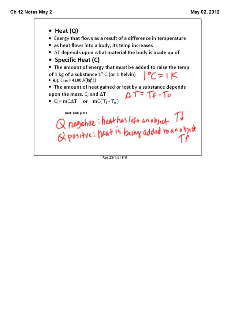 Understanding Heat and Specific Heat | PDF