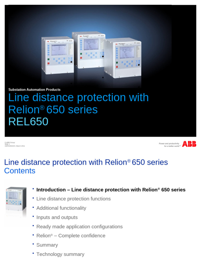 1MRG002224 Line Distance Protection REL650 | PDF | Power Supply ...