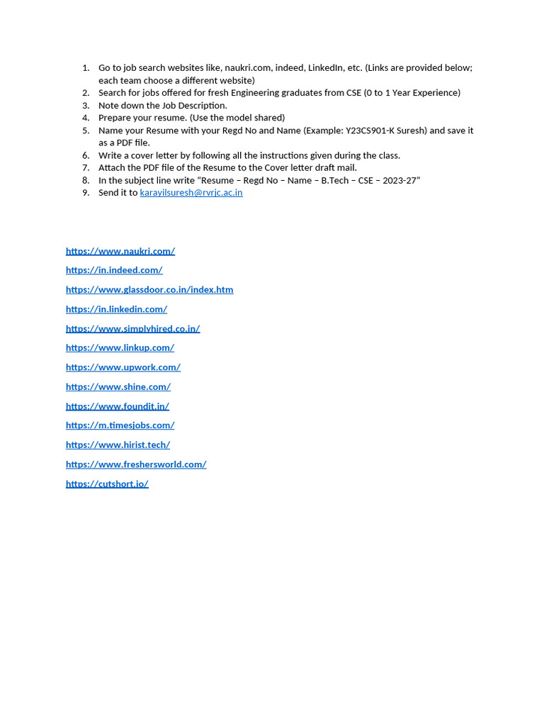 Job Application Guide for CSE Graduates | PDF