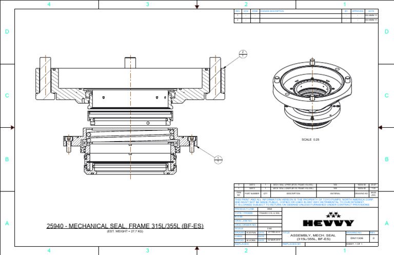 Mechanical Seal Assembly for 315L/355L | PDF