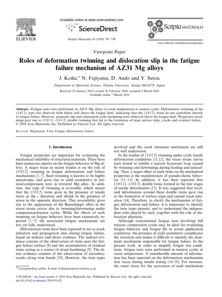 Artigo 6 - Roles of Deformation Twinning and Dislocation Slip in The ...