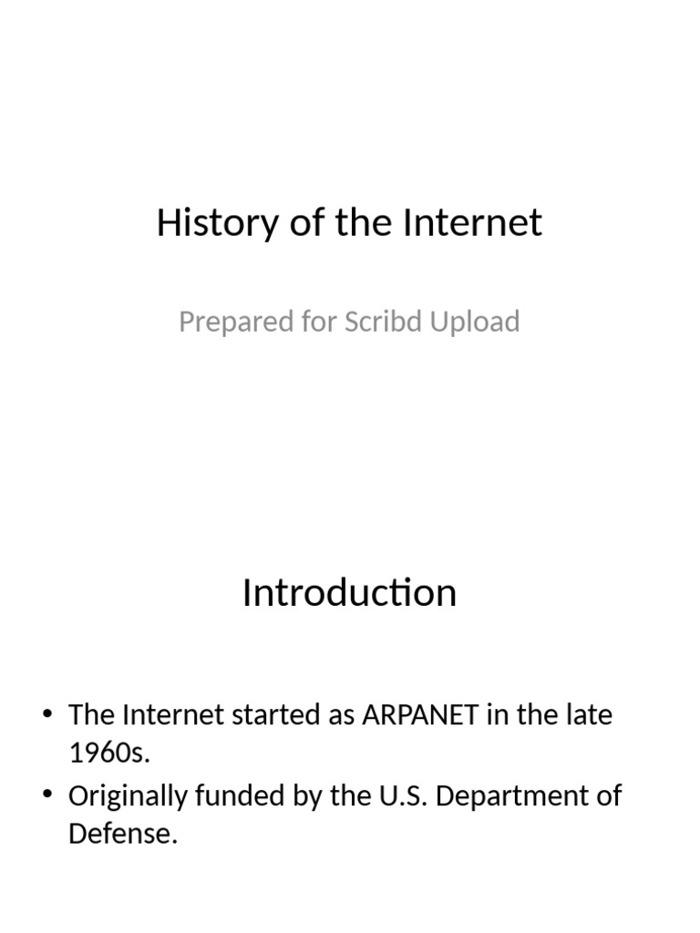 Evolution of the Internet History | PDF