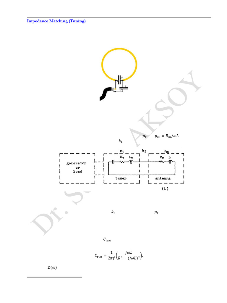 Impedance Matching for Loop Antennas | PDF | Antenna (Radio ...