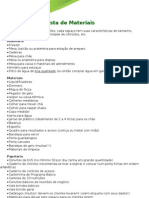 Lista de Materiais