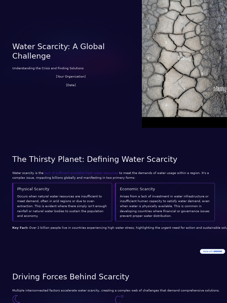 Global Water Scarcity Solutions Guide | PDF | Water Scarcity | Water