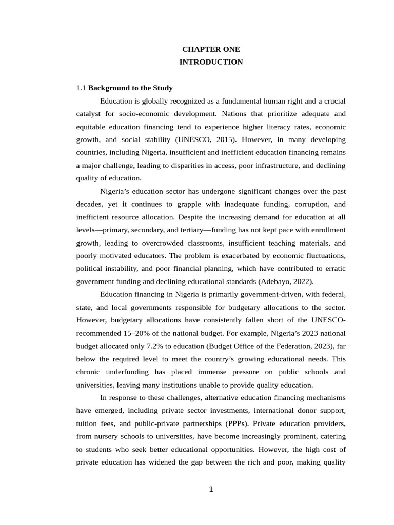 Challenges in Nigeria's Education Financing | PDF | Human Capital ...