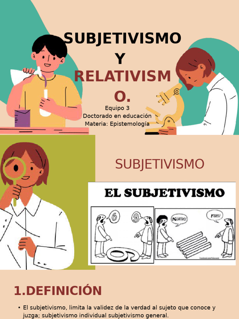 Subjetivismo y La Vida | PDF | Verdad | Relativismo