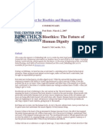 Bioethics- The Future of Human Dignity